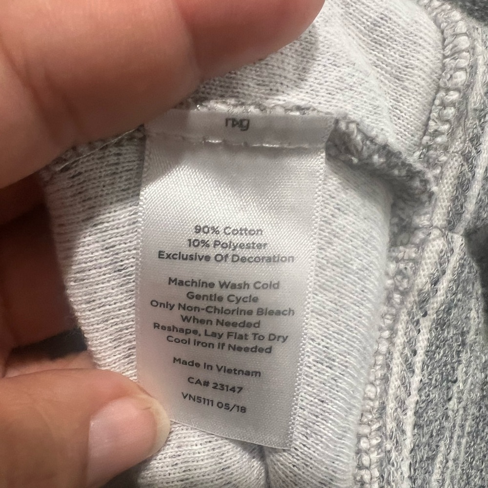 Talbots Gray and White Striped Sweatshirt - Picture 5 of 7
